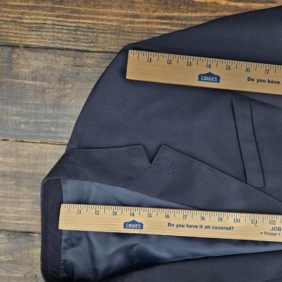 Bonobos Men's Sport Coat Blazer Two Button Navy Wool Spandex Athletic Fit 48R - Picture 4 of 16